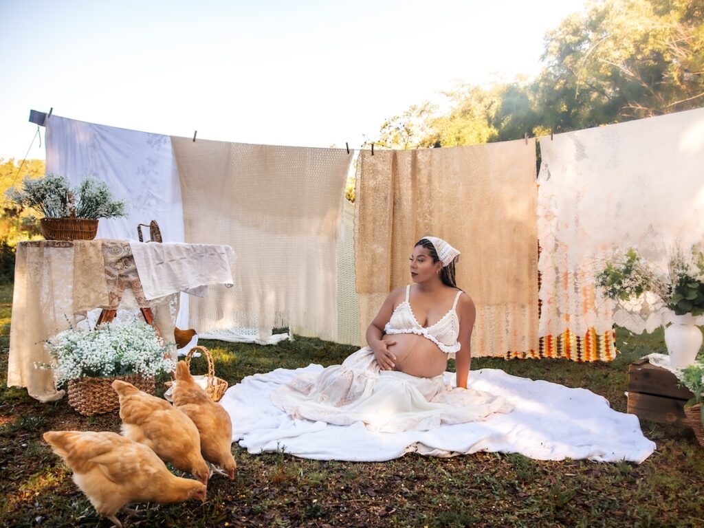A maternity shoot taken at a farm in Tampa, Florida