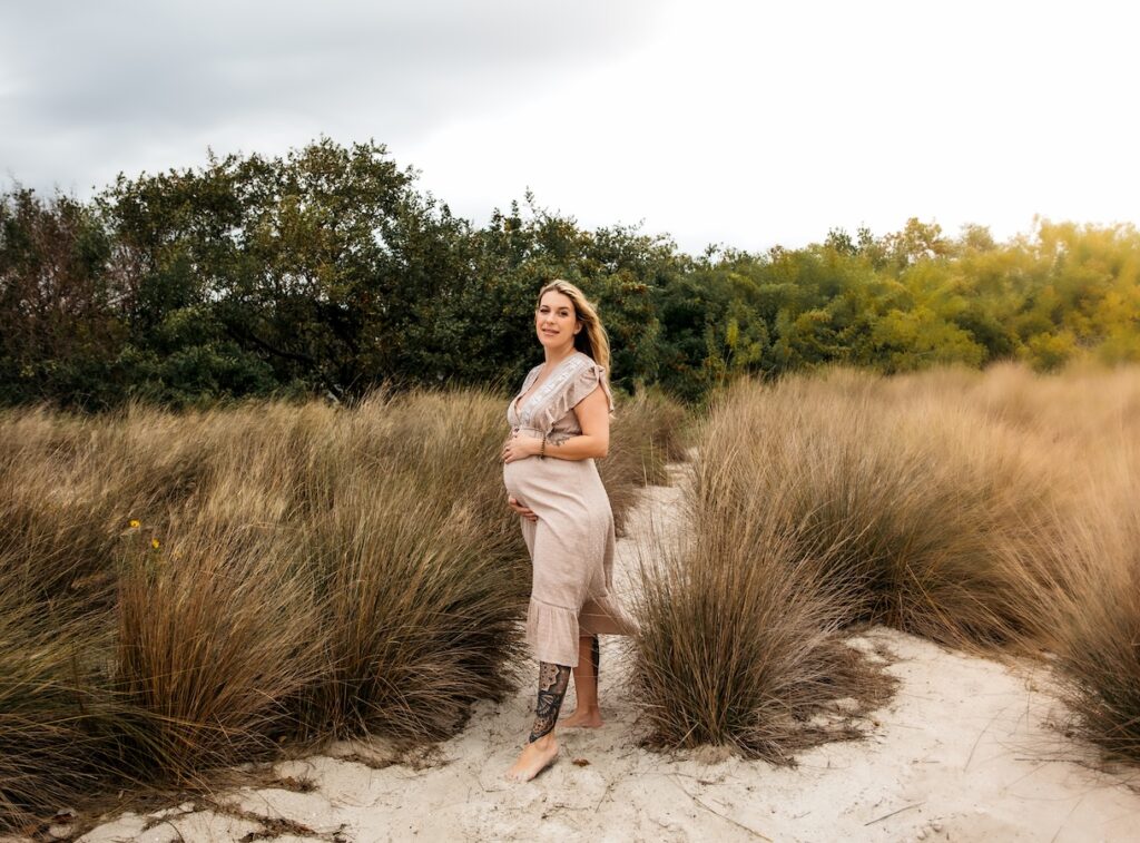 A maternity shoot taken at Cypress Point Park in Tampa, Florida